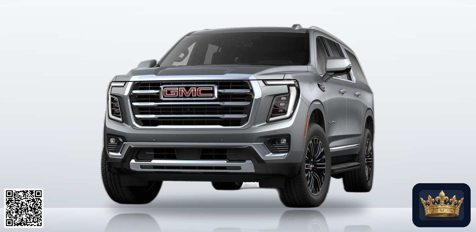 2026 GMC Yukon XL Elevation en vista tres cuartos frontal, estudio blanco