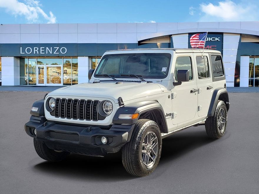 2025 Jeep Wrangler Sport S en vista tres cuartos frontal